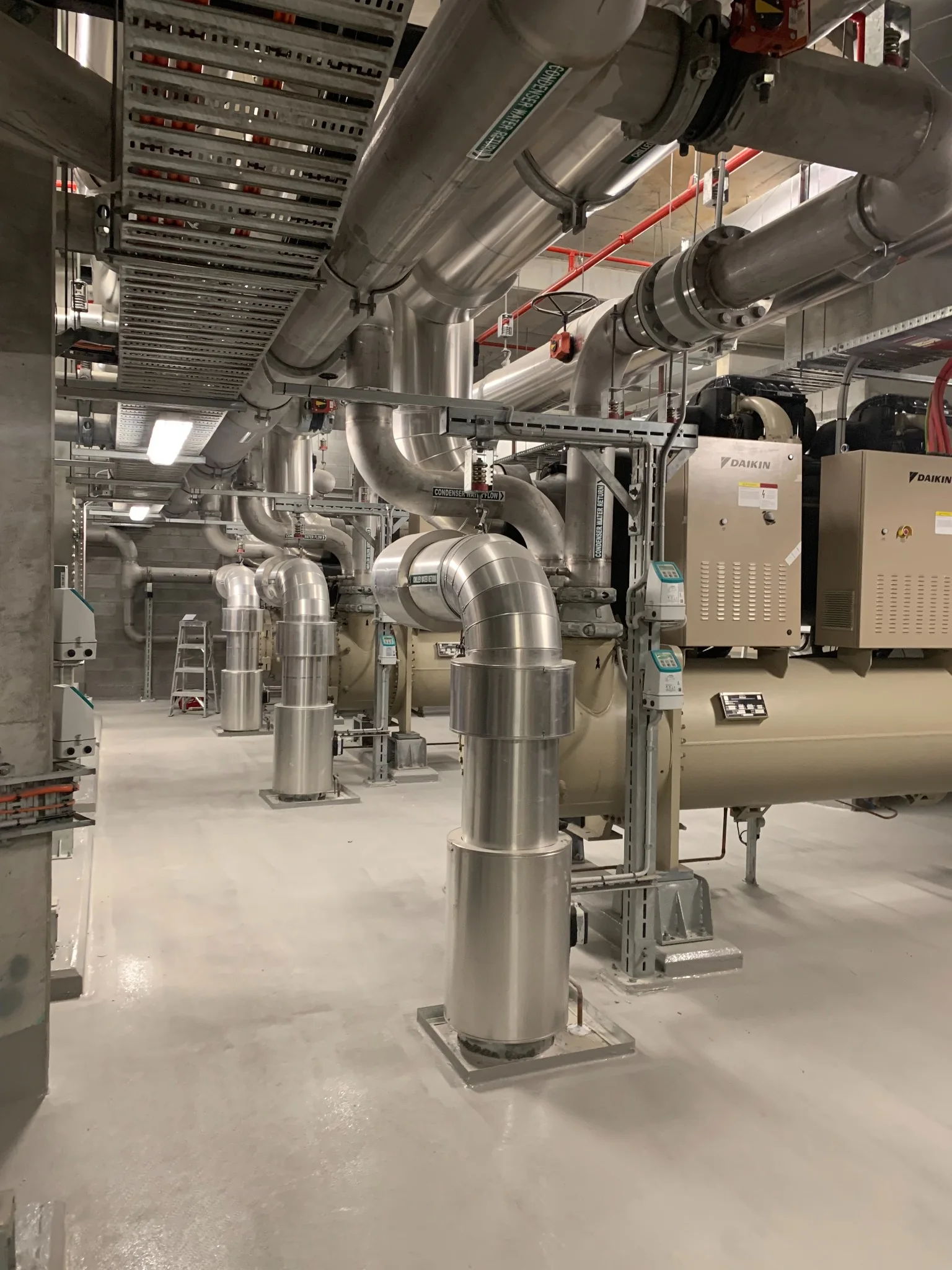 Commercial insulated pipework and rooftop mechanical plant